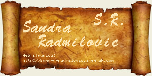 Sandra Radmilović vizit kartica